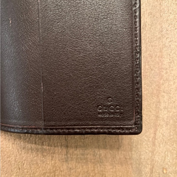 AUTHENTIC GUCCI BROWN LEATHER BIFOLD CARDHOLDER/WALLET. Can be Unisex. 5.5 x 4” - Picture 8 of 10